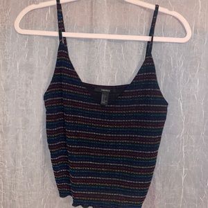 Cute multi colored glitter crop top